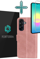 Forterra Forterra Samsung Galaxy A27 Hoesje Bookcase Met Screenprotector - Rose Goud