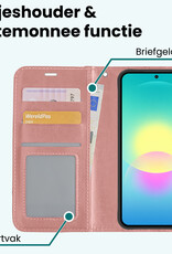 Forterra Forterra Samsung Galaxy A27 Hoesje Bookcase Met Screenprotector - Rose Goud