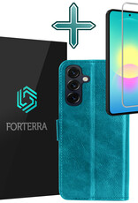 Forterra Forterra Samsung Galaxy A27 Hoesje Bookcase Met Screenprotector - Turquoise
