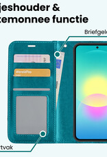 Forterra Forterra Samsung Galaxy A27 Hoesje Bookcase Met Screenprotector - Turquoise