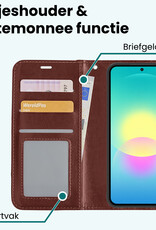 Forterra Forterra Samsung Galaxy A27 Hoesje Bookcase Met 2x Screenprotector - Bruin