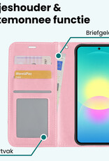 Forterra Forterra Samsung Galaxy A27 Hoesje Bookcase Met 2x Screenprotector - Lichtroze