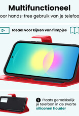 Forterra Forterra Samsung Galaxy A27 Hoesje Bookcase Met 2x Screenprotector - Rood