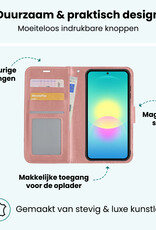 Forterra Forterra Samsung Galaxy A27 Hoesje Bookcase Met 2x Screenprotector - Rose Goud