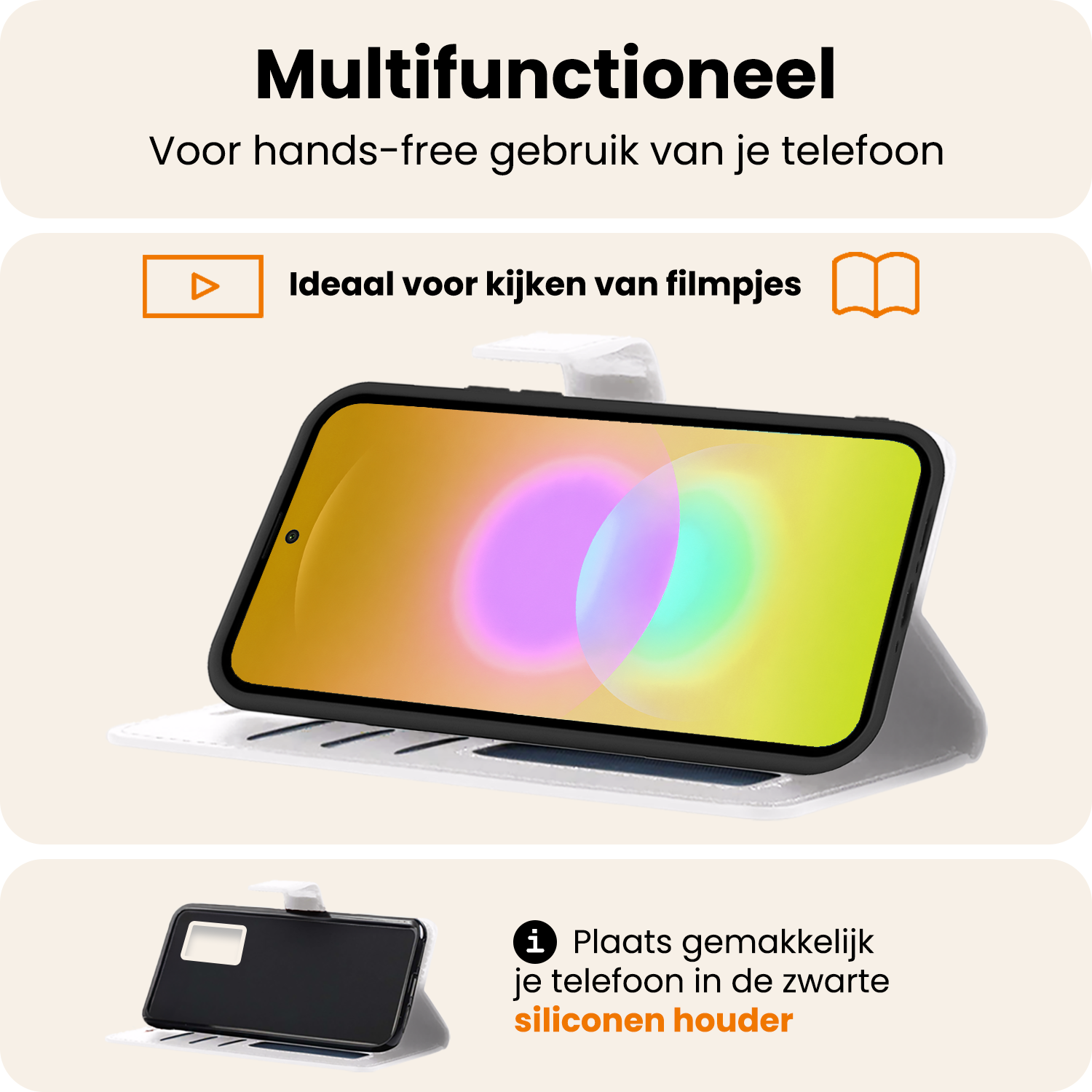 Nomfy Nomfy Samsung Galaxy A27 Hoesje Bookcase - Wit