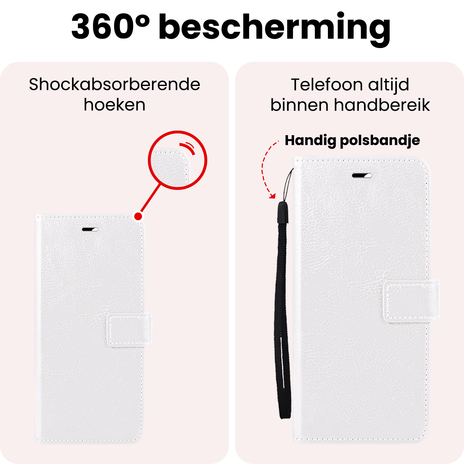 NoXx NoXx Samsung Galaxy A27 Hoesje Bookcase Met 2x Screenprotector - Wit