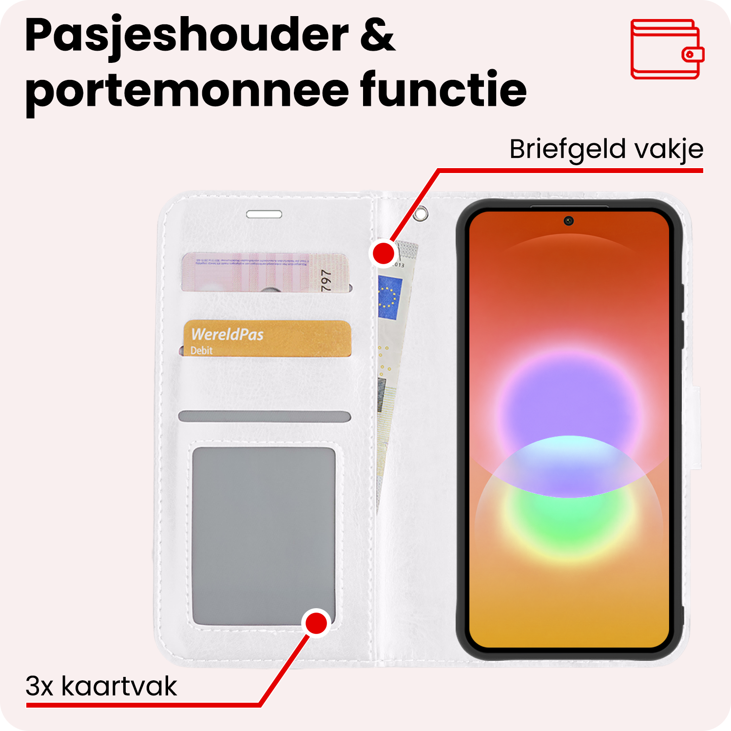 NoXx NoXx Samsung Galaxy A27 Hoesje Bookcase - Wit