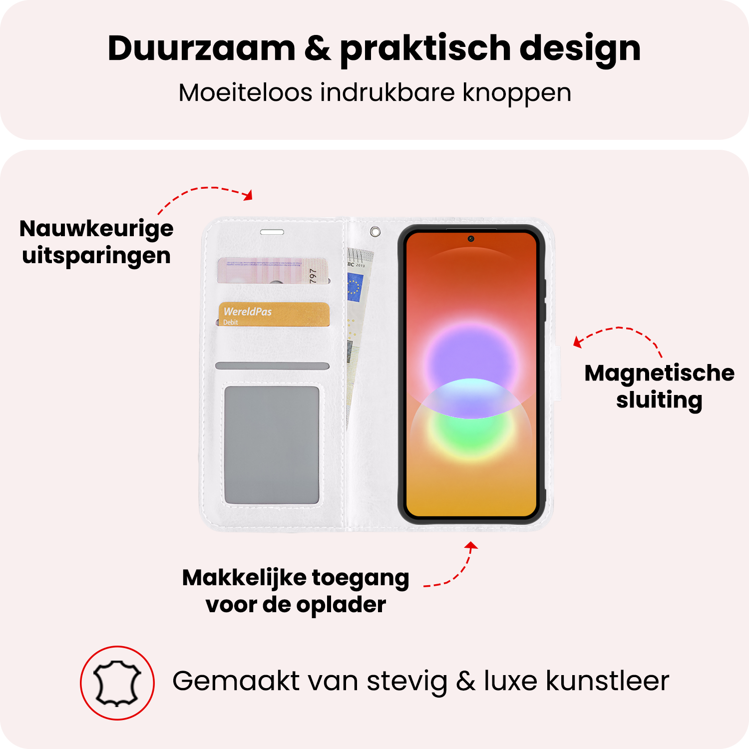 NoXx NoXx Samsung Galaxy A27 Hoesje Bookcase - Wit