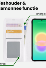 BASEY. BASEY. Samsung Galaxy A27 Hoesje Bookcase Met 2x Screenprotector - Wit