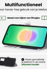 BASEY. BASEY. Samsung Galaxy A27 Hoesje Bookcase Met 2x Screenprotector - Wit