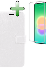 BASEY. BASEY. Samsung Galaxy A27 Hoesje Bookcase Met Screenprotector - Wit