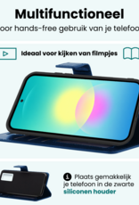 Forterra Forterra Samsung Galaxy A27 Hoesje Bookcase Met 2x Screenprotector - Donkerblauw