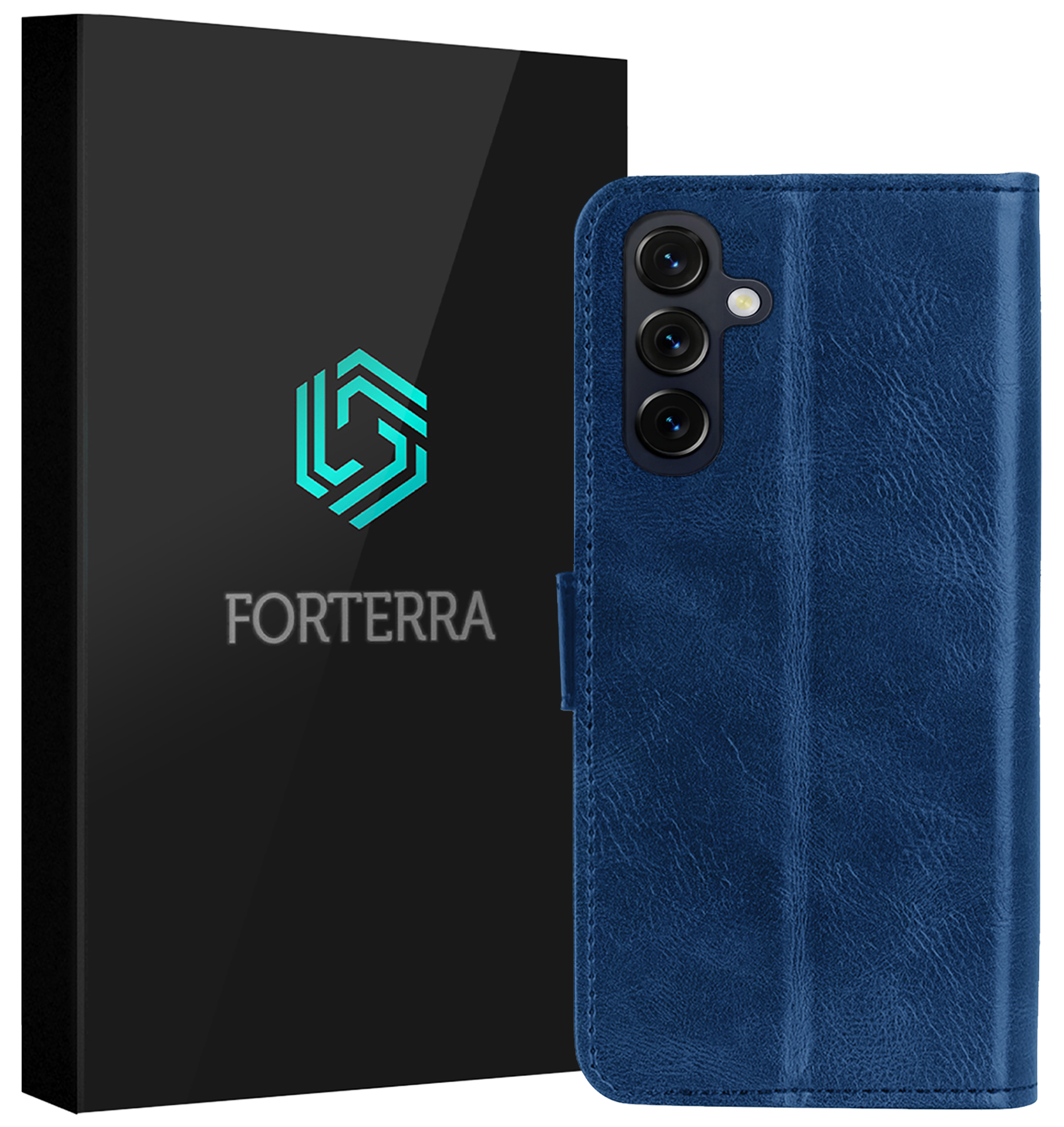 Forterra Forterra Samsung Galaxy A27 Hoesje Bookcase - Donkerblauw