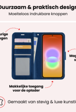 NoXx NoXx Samsung Galaxy A27 Hoesje Bookcase Met Screenprotector - Donkerblauw