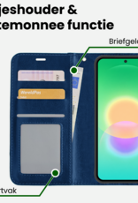 BASEY. BASEY. Samsung Galaxy A27 Hoesje Bookcase Met Screenprotector - Donkerblauw