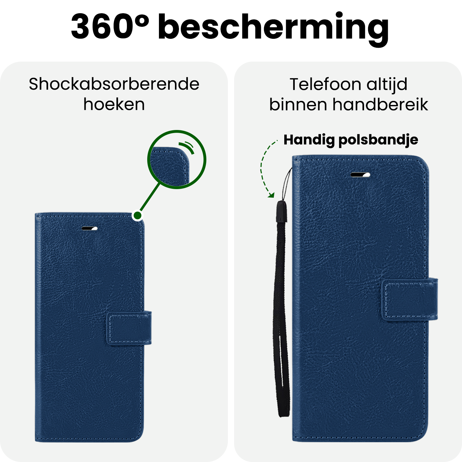 BASEY. BASEY. Samsung Galaxy A27 Hoesje Bookcase Met Screenprotector - Donkerblauw
