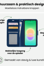 BASEY. BASEY. Samsung Galaxy A27 Hoesje Bookcase Met Screenprotector - Donkerblauw