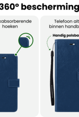 BASEY. BASEY. Samsung Galaxy A27 Hoesje Bookcase Met 2x Screenprotector - Donkerblauw