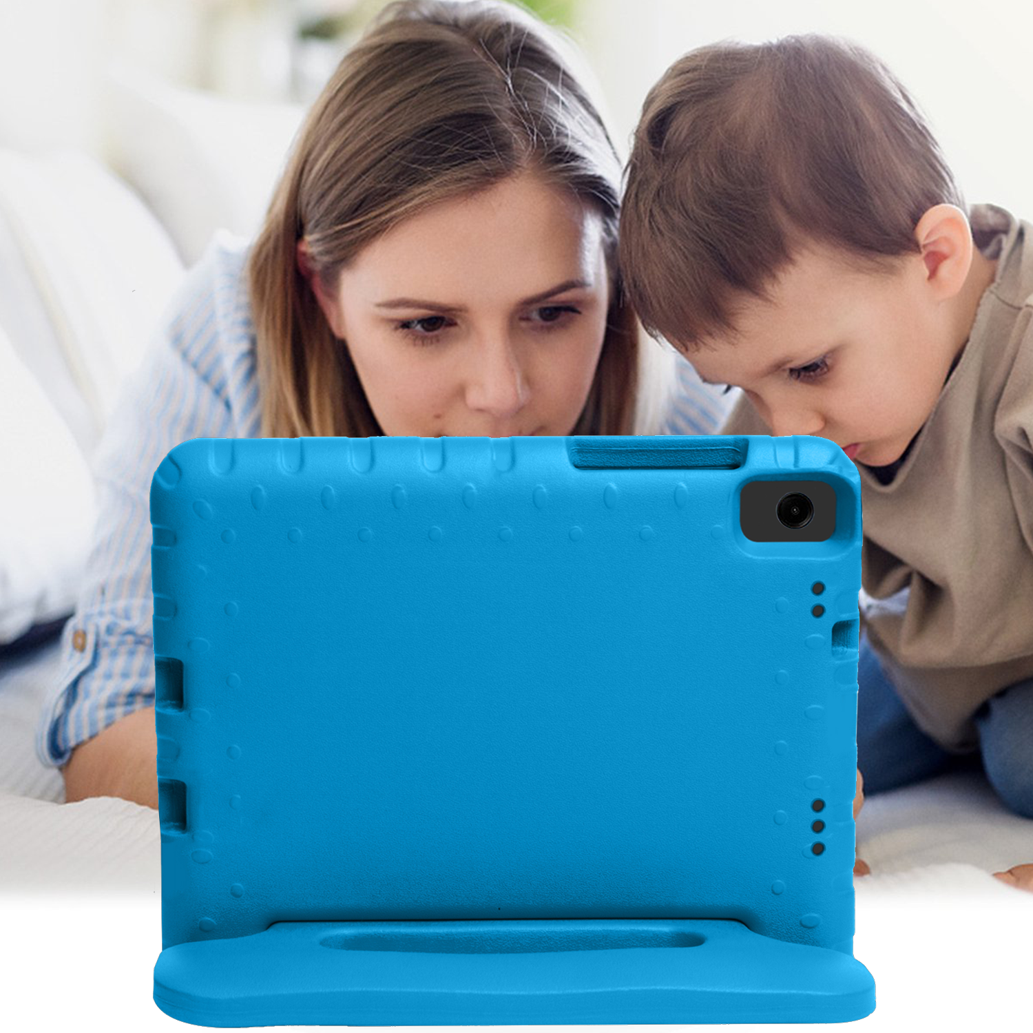 NoXx NoXx Samsung Galaxy Tab A11 Plus Kinderhoes Met Screenprotector - Blauw