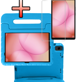 NoXx NoXx Samsung Galaxy Tab A11 Plus Kinderhoes Met Screenprotector - Blauw