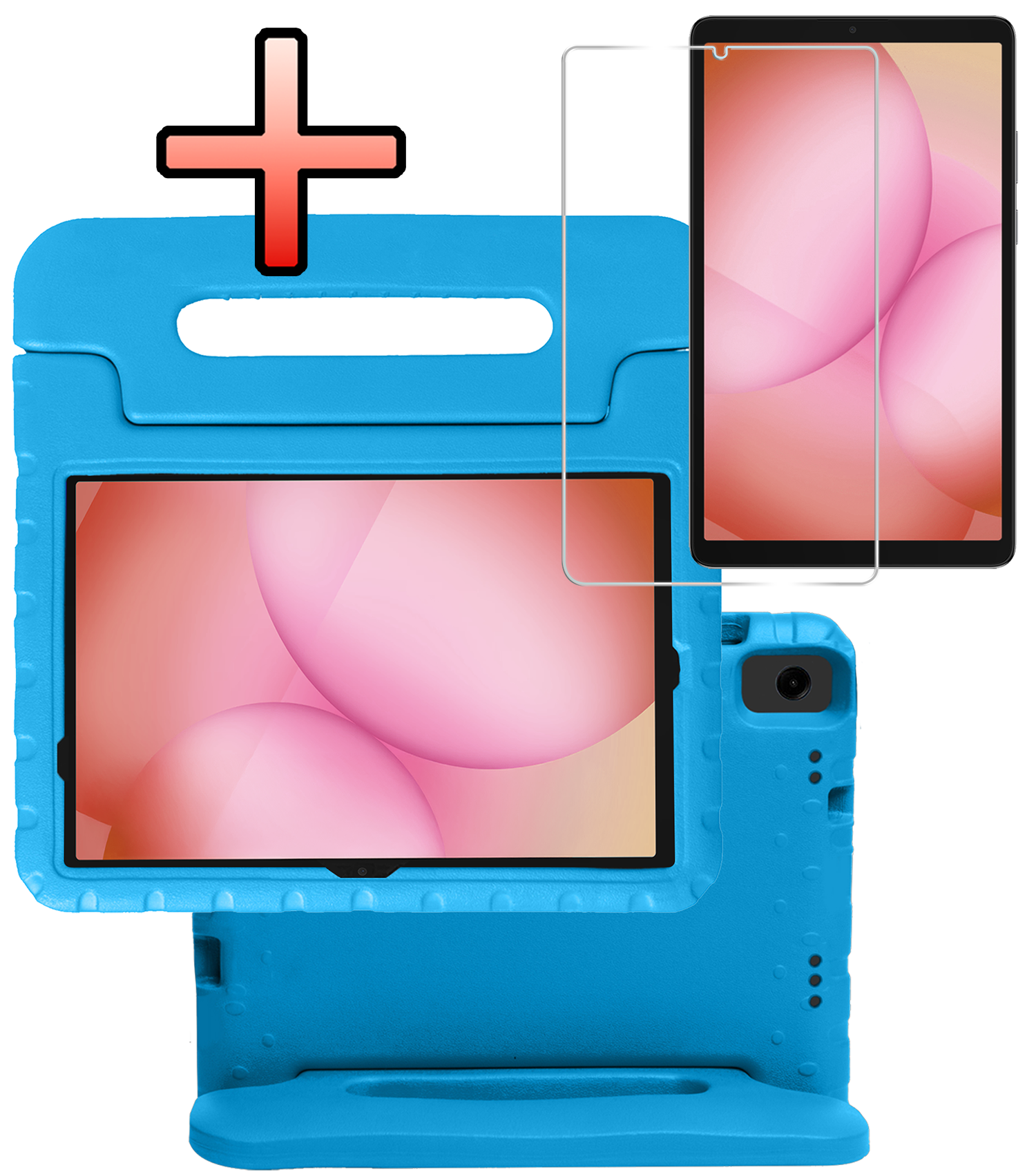 NoXx NoXx Samsung Galaxy Tab A11 Plus Kinderhoes Met Screenprotector - Blauw