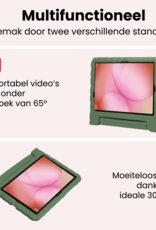 NoXx NoXx Samsung Galaxy Tab A11 Plus Kinderhoes Met Screenprotector - Donkergroen