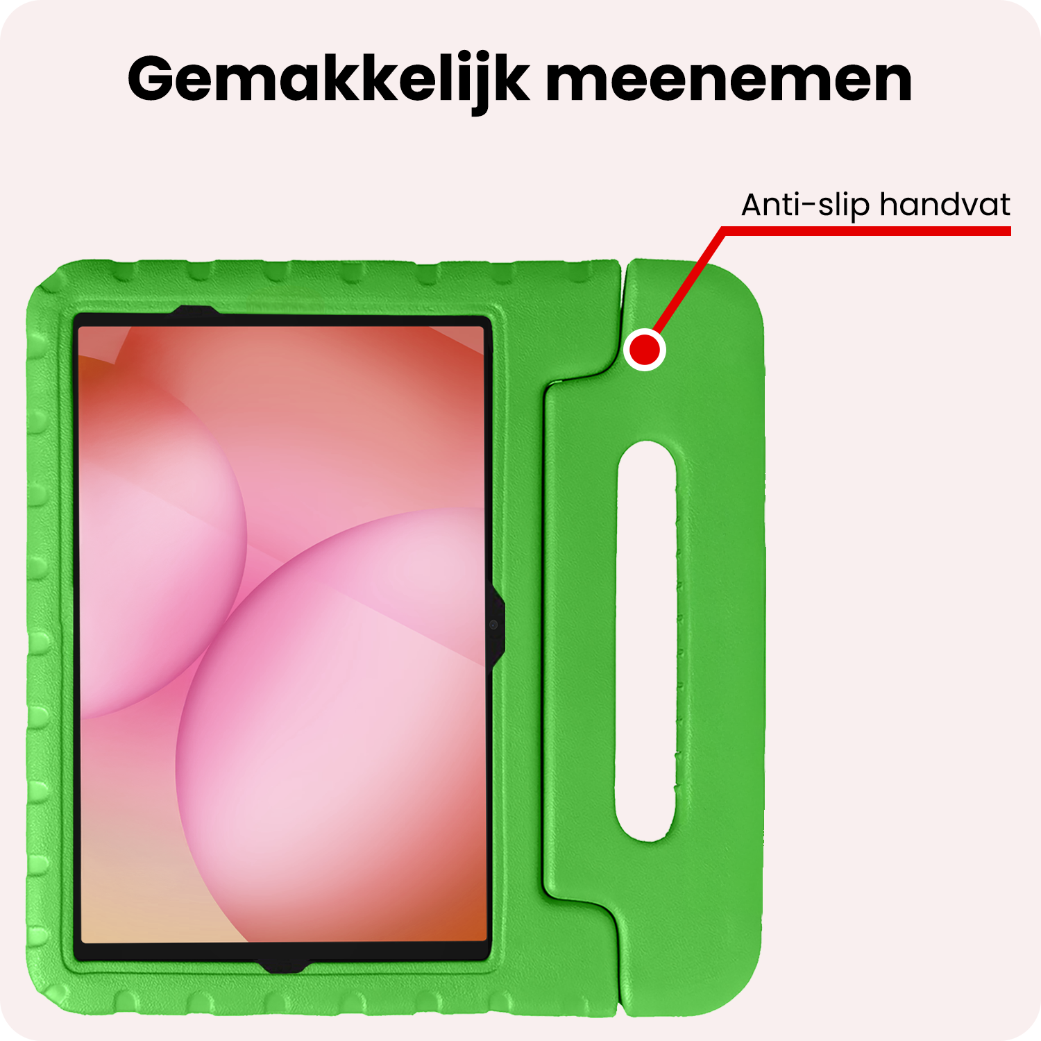 NoXx NoXx Samsung Galaxy Tab A11 Plus Kinderhoes Met Screenprotector - Groen