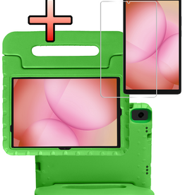 NoXx NoXx Samsung Galaxy Tab A11 Plus Kinderhoes Met Screenprotector - Groen
