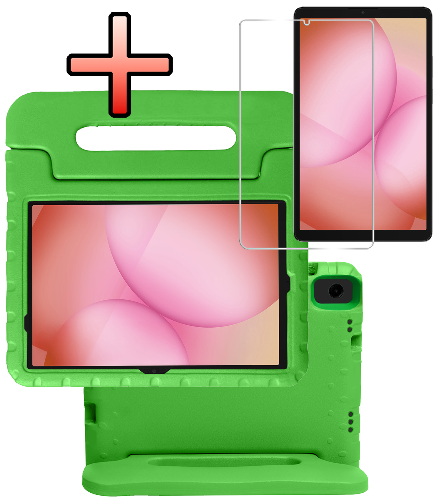 NoXx NoXx Samsung Galaxy Tab A11 Plus Kinderhoes Met Screenprotector - Groen