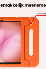 NoXx NoXx Samsung Galaxy Tab A11 Plus Kinderhoes Met Screenprotector - Oranje