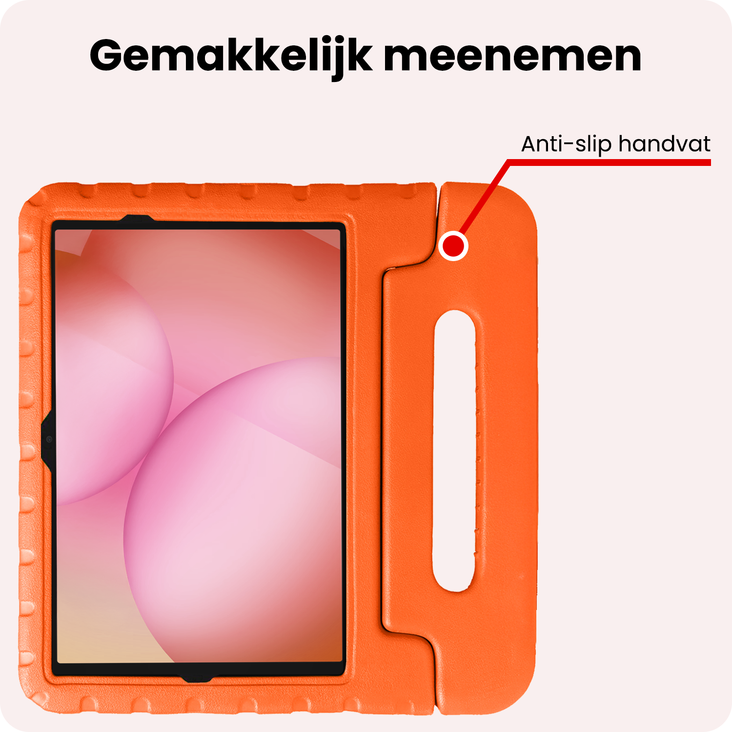 NoXx NoXx Samsung Galaxy Tab A11 Plus Kinderhoes Met Screenprotector - Oranje