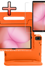 NoXx NoXx Samsung Galaxy Tab A11 Plus Kinderhoes Met Screenprotector - Oranje