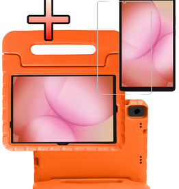 NoXx NoXx Samsung Galaxy Tab A11 Plus Kinderhoes Met Screenprotector - Oranje