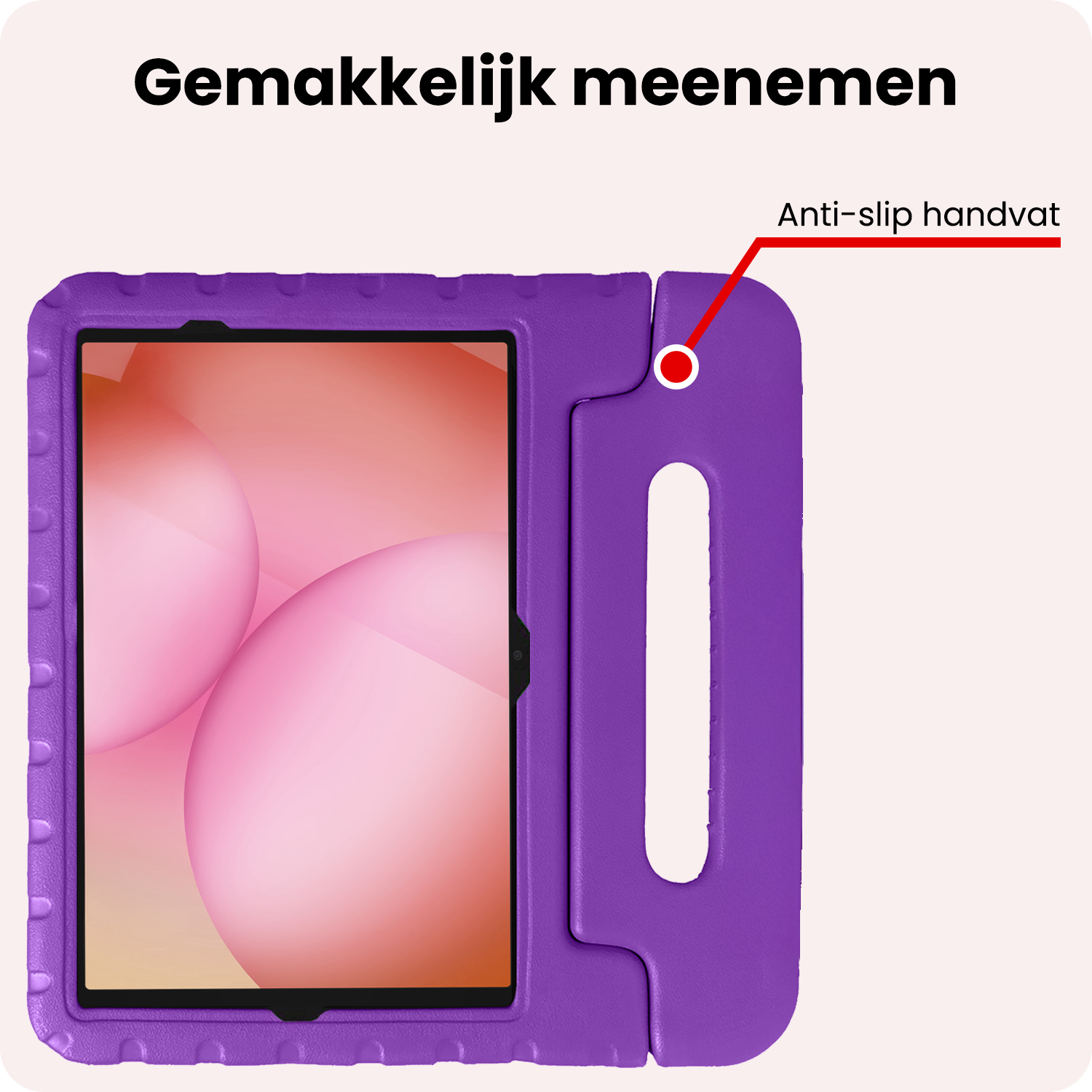 NoXx NoXx Samsung Galaxy Tab A11 Plus Kinderhoes Met Screenprotector - Paars