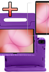NoXx NoXx Samsung Galaxy Tab A11 Plus Kinderhoes Met Screenprotector - Paars