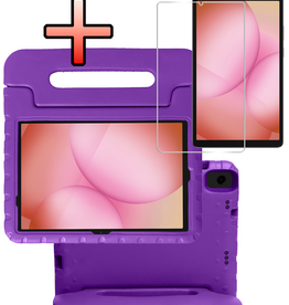 NoXx NoXx Samsung Galaxy Tab A11 Plus Kinderhoes Met Screenprotector - Paars