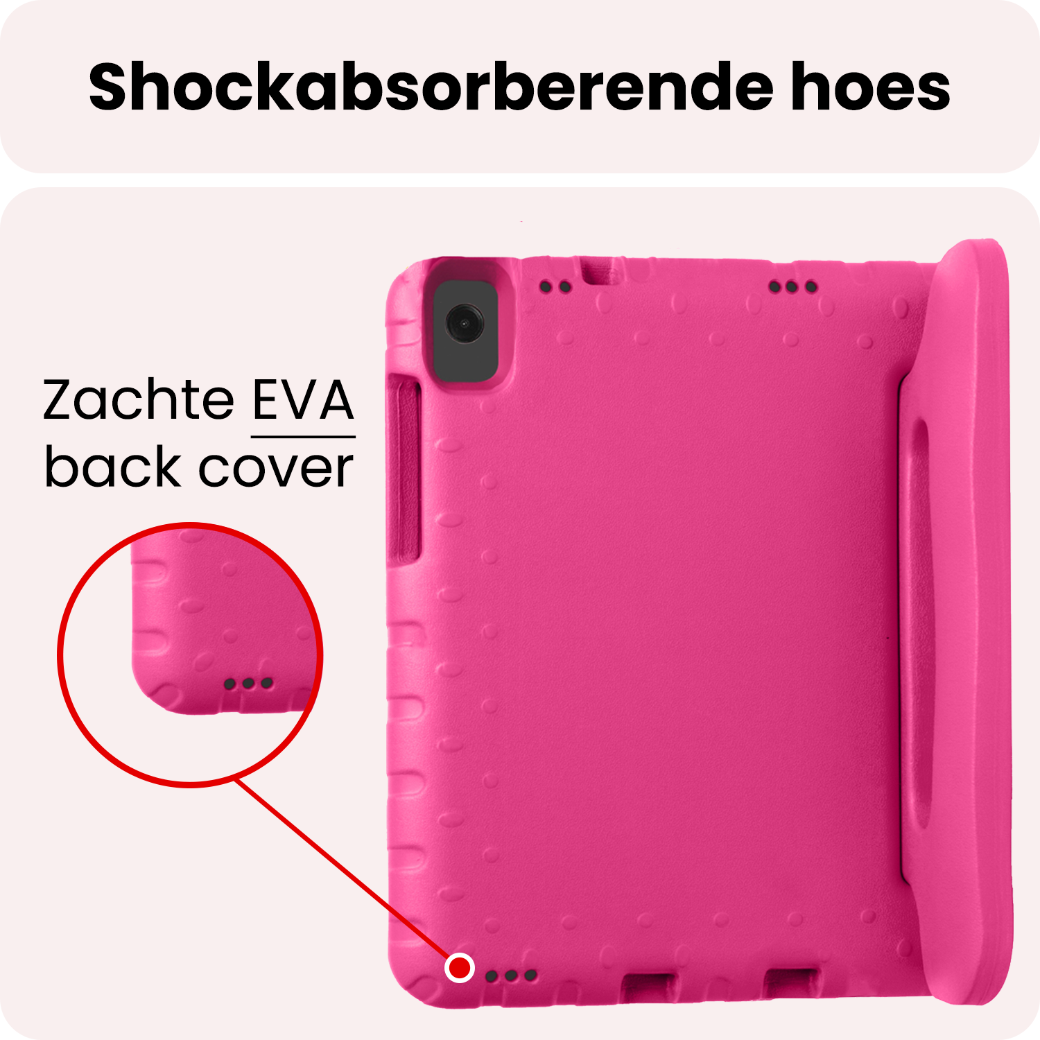 NoXx NoXx Samsung Galaxy Tab A11 Plus Kinderhoes Met Screenprotector - Roze