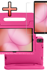 NoXx NoXx Samsung Galaxy Tab A11 Plus Kinderhoes Met Screenprotector - Roze