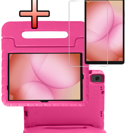 NoXx NoXx Samsung Galaxy Tab A11 Plus Kinderhoes Met Screenprotector - Roze