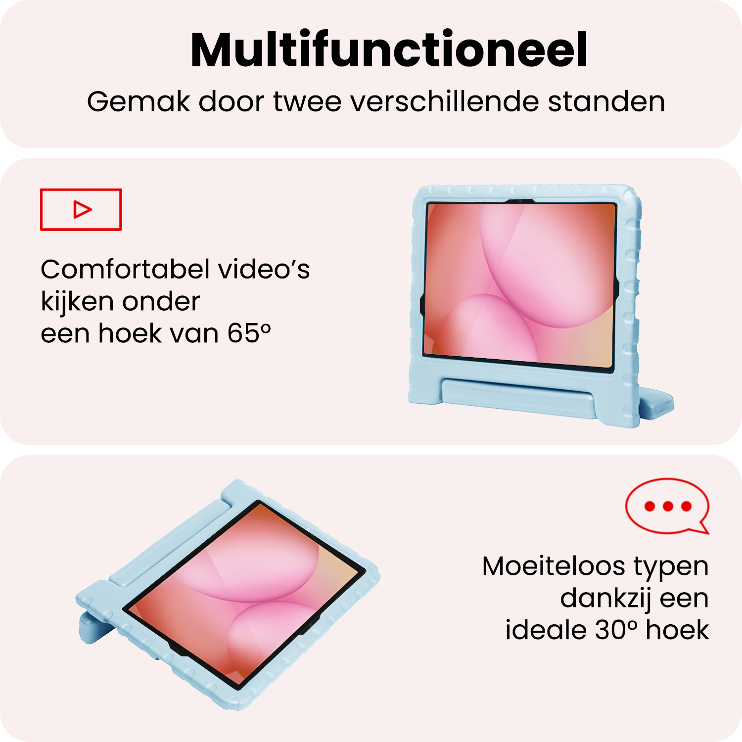 NoXx NoXx Samsung Galaxy Tab A11 Plus Kinderhoes Met Screenprotector - Sky