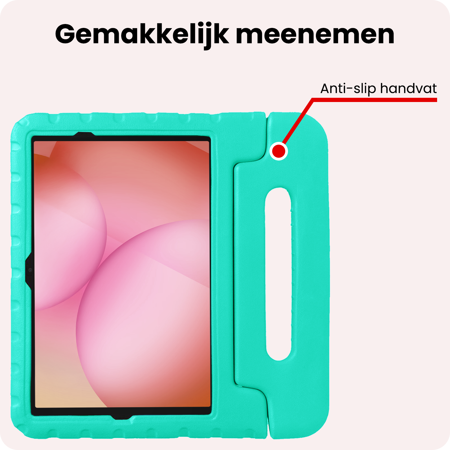 NoXx NoXx Samsung Galaxy Tab A11 Plus Kinderhoes Met Screenprotector - Turquoise