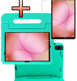 NoXx NoXx Samsung Galaxy Tab A11 Plus Kinderhoes Met Screenprotector - Turquoise