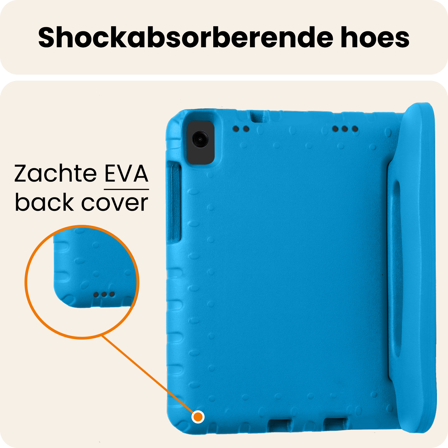 Nomfy Nomfy Samsung Galaxy Tab A11 Plus Kinderhoes Met Screenprotector - Blauw