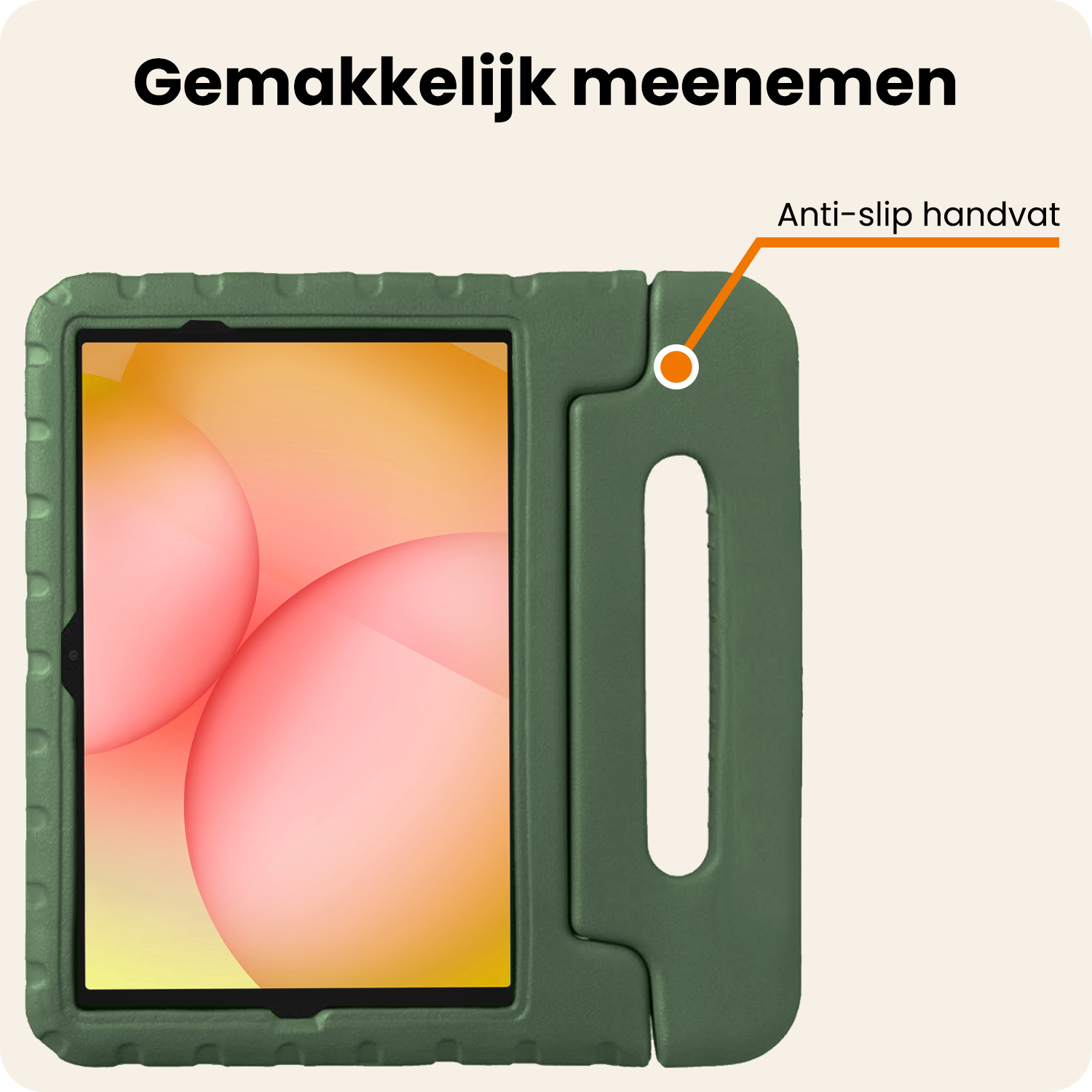 Nomfy Nomfy Samsung Galaxy Tab A11 Plus Kinderhoes Met Screenprotector - Donkergroen