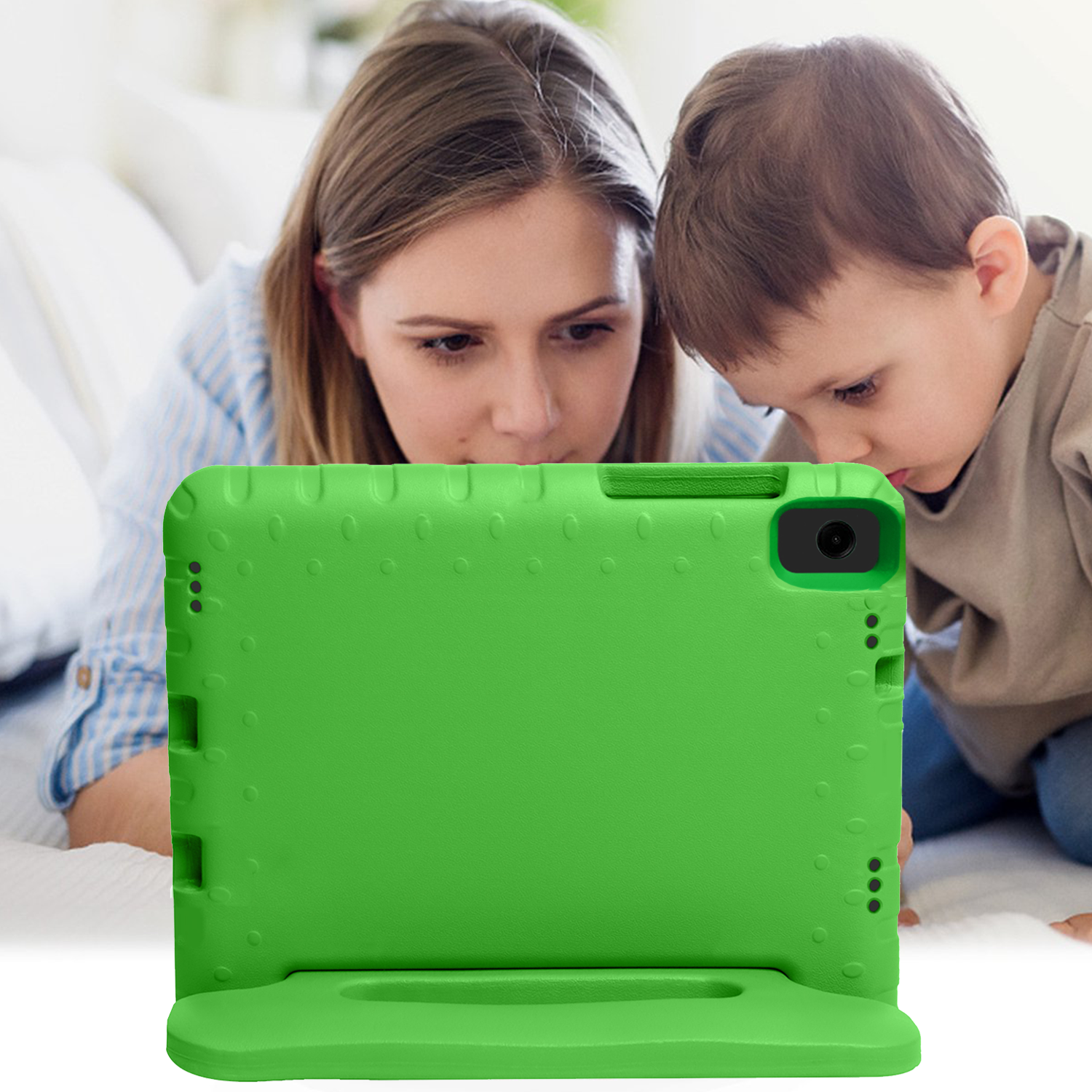 Nomfy Nomfy Samsung Galaxy Tab A11 Plus Kinderhoes Met Screenprotector - Groen