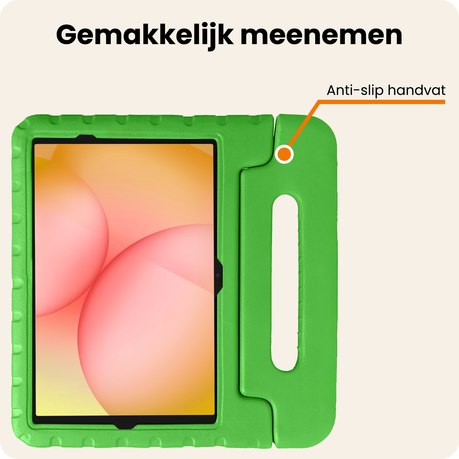 Nomfy Nomfy Samsung Galaxy Tab A11 Plus Kinderhoes Met Screenprotector - Groen
