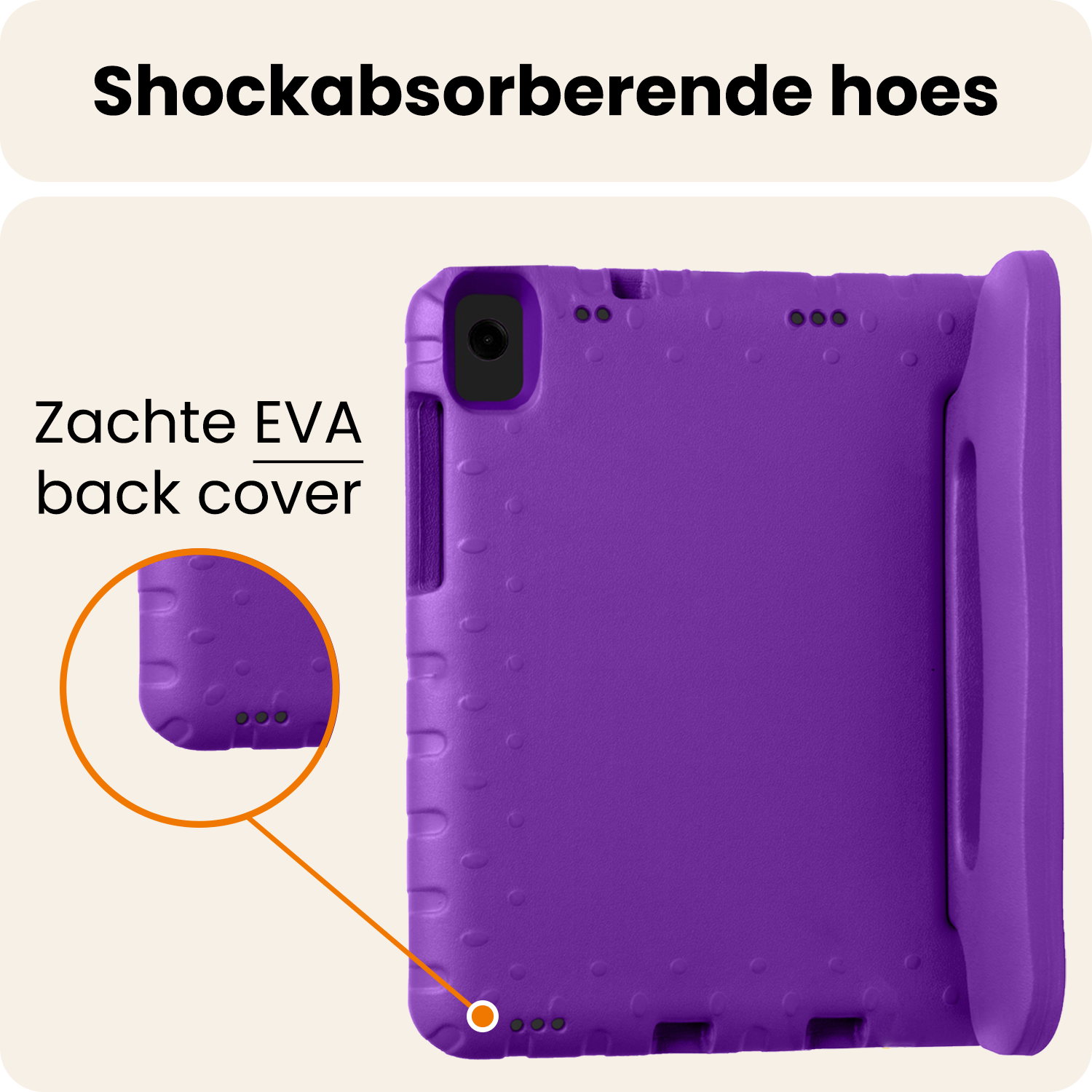 Nomfy Nomfy Samsung Galaxy Tab A11 Plus Kinderhoes Met 2x Screenprotector - Paars