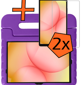 Nomfy Nomfy Samsung Galaxy Tab A11 Plus Kinderhoes Met 2x Screenprotector - Paars
