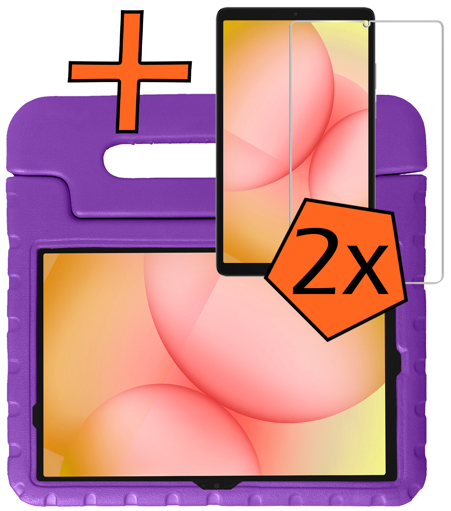 Nomfy Nomfy Samsung Galaxy Tab A11 Plus Kinderhoes Met 2x Screenprotector - Paars