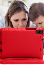 Nomfy Nomfy Samsung Galaxy Tab A11 Plus Kinderhoes Met 2x Screenprotector - Rood